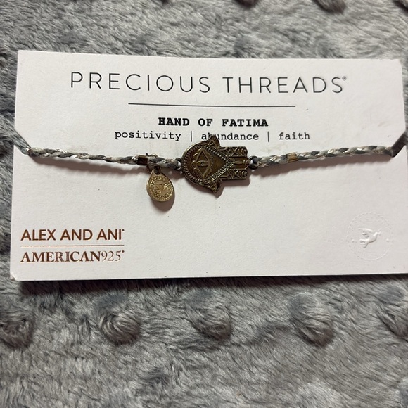 Alex and Ani Hand of Fatima pull chain bracelet NEW - Picture 3 of 8